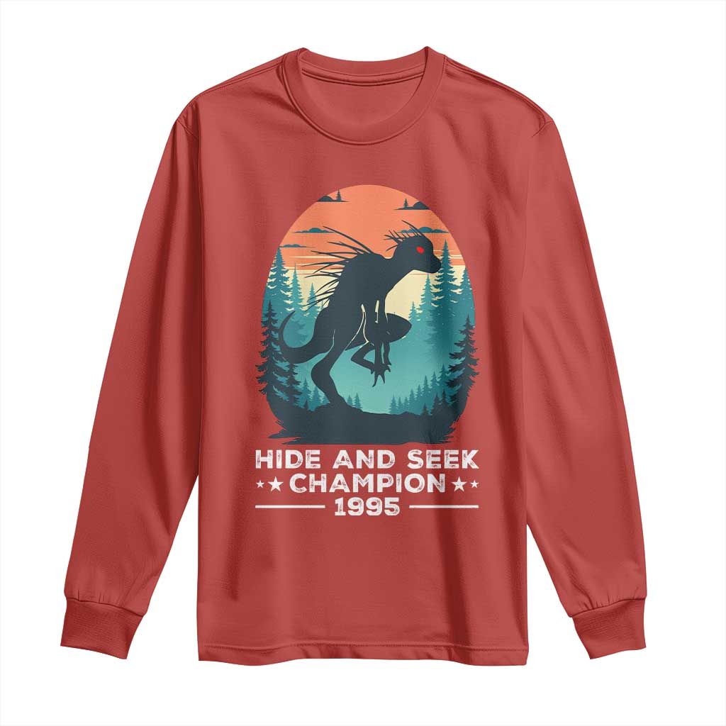 Chupacabra Long Sleeve Shirt Gothic Humor Hide And Seek Champion Gift TS12 Red Print Your Wear