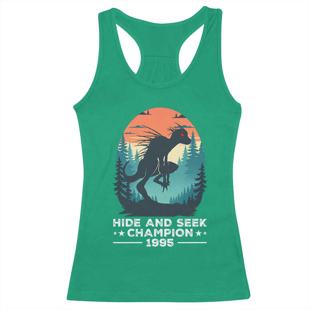 Chupacabra Racerback Tank Top Gothic Humor Hide And Seek Champion Gift TS12 Irish Green Print Your Wear