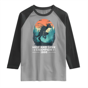 Chupacabra Raglan Shirt Gothic Humor Hide And Seek Champion Gift TS12 Sport Gray Black Print Your Wear