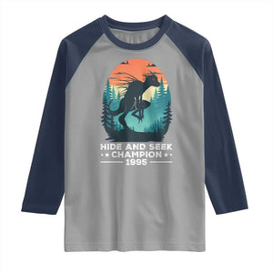 Chupacabra Raglan Shirt Gothic Humor Hide And Seek Champion Gift TS12 Sport Gray Navy Print Your Wear