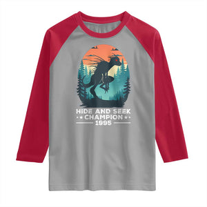 Chupacabra Raglan Shirt Gothic Humor Hide And Seek Champion Gift TS12 Sport Gray Red Print Your Wear