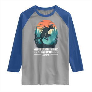 Chupacabra Raglan Shirt Gothic Humor Hide And Seek Champion Gift TS12 Sport Gray Royal Print Your Wear