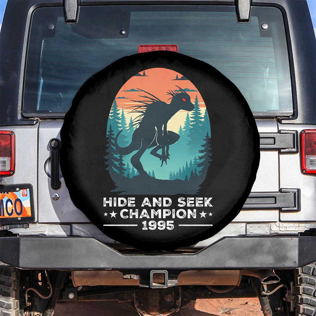 Chupacabra Spare Tire Cover Gothic Humor Hide And Seek Champion Gift TS12 No hole Black Print Your Wear