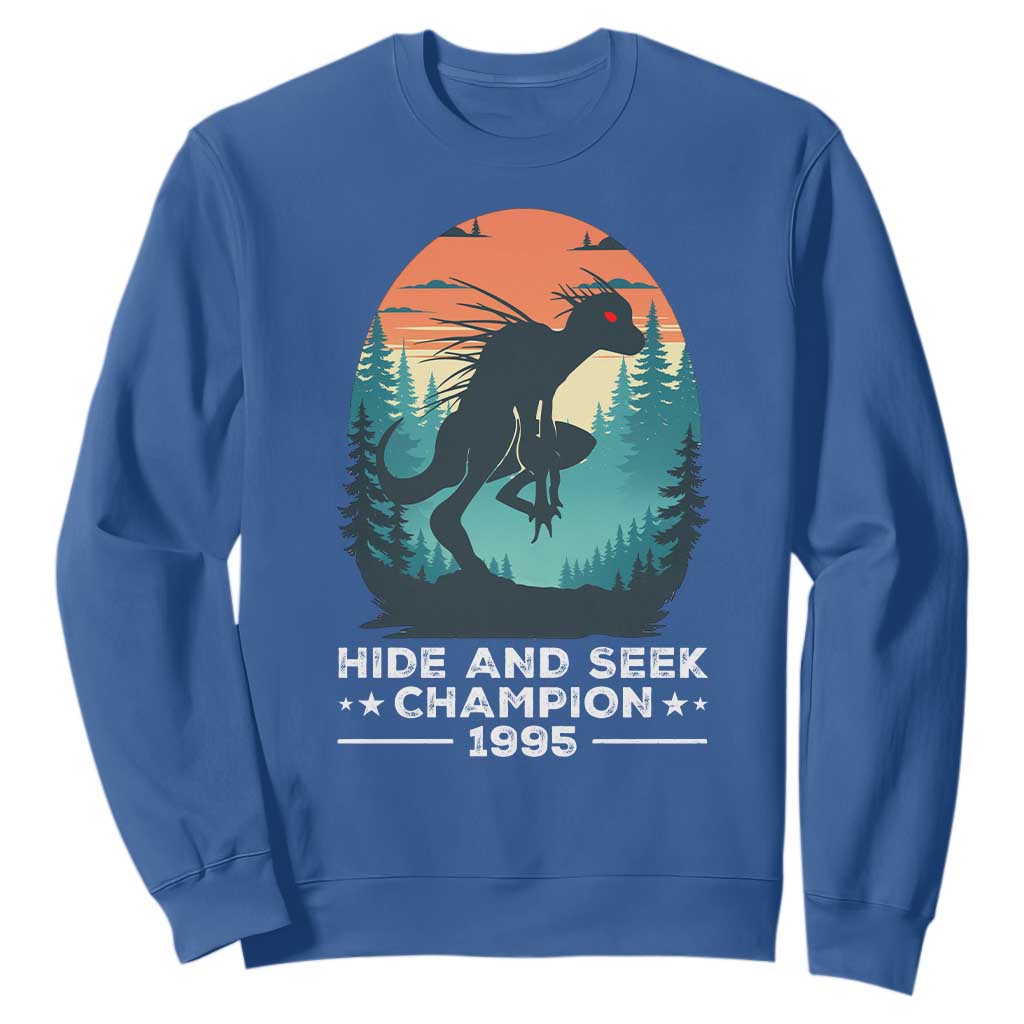 Chupacabra Sweatshirt Gothic Humor Hide And Seek Champion Gift TS12 Royal Blue Print Your Wear