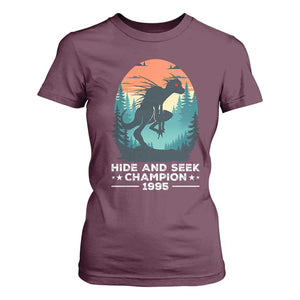 Chupacabra T Shirt For Women Gothic Humor Hide And Seek Champion Gift TS12 Maroon Print Your Wear