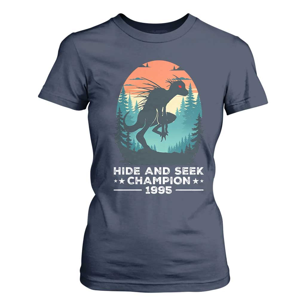 Chupacabra T Shirt For Women Gothic Humor Hide And Seek Champion Gift TS12 Navy Print Your Wear