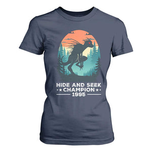 Chupacabra T Shirt For Women Gothic Humor Hide And Seek Champion Gift TS12 Navy Print Your Wear