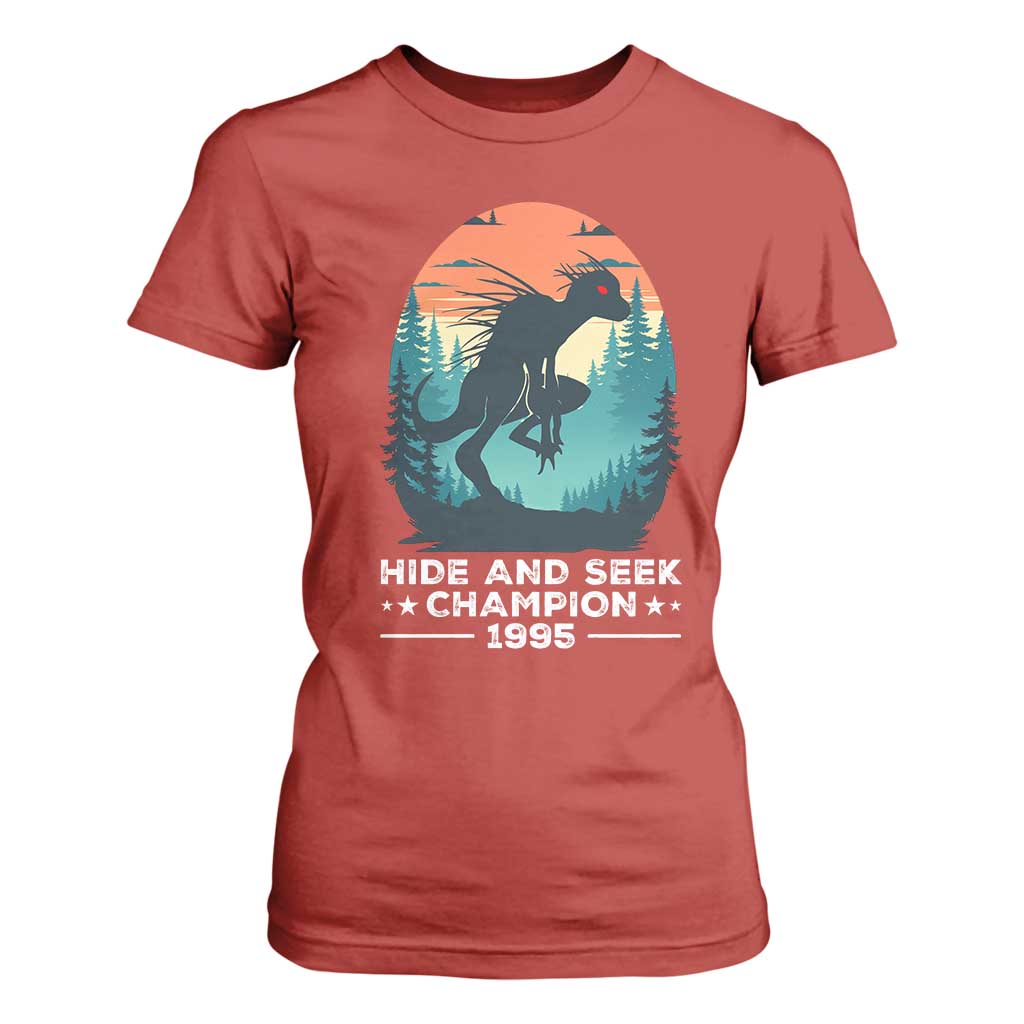 Chupacabra T Shirt For Women Gothic Humor Hide And Seek Champion Gift TS12 Red Print Your Wear