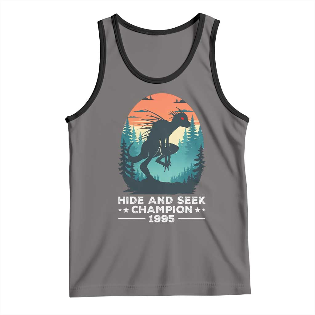 Chupacabra Tank Top Gothic Humor Hide And Seek Champion Gift TS12 Deep Heather Black Print Your Wear