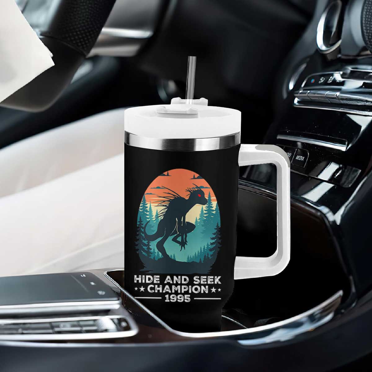 Chupacabra Tumbler With Handle Gothic Humor Hide And Seek Champion Gift TS12 Print Your Wear