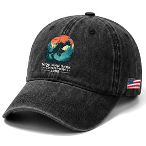 Chupacabra Washed Cotton Baseball Cap Gothic Humor Hide And Seek Champion Gift TS12 Print Your Wear