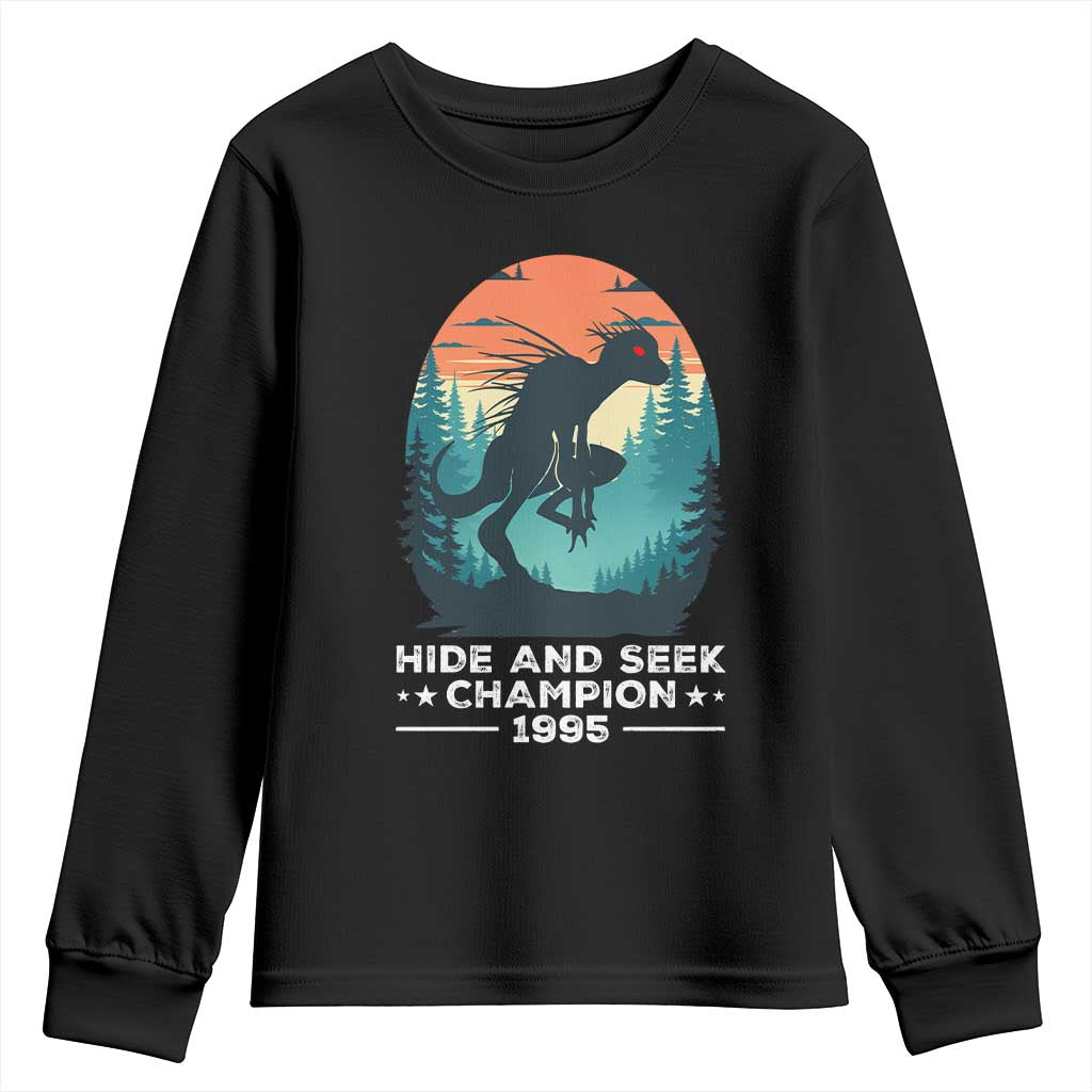 Chupacabra Youth Sweatshirt Gothic Humor Hide And Seek Champion Gift TS12 Black Print Your Wear