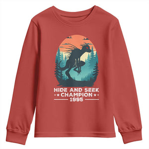 Chupacabra Youth Sweatshirt Gothic Humor Hide And Seek Champion Gift TS12 Red Print Your Wear