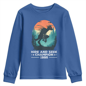 Chupacabra Youth Sweatshirt Gothic Humor Hide And Seek Champion Gift TS12 Royal Blue Print Your Wear