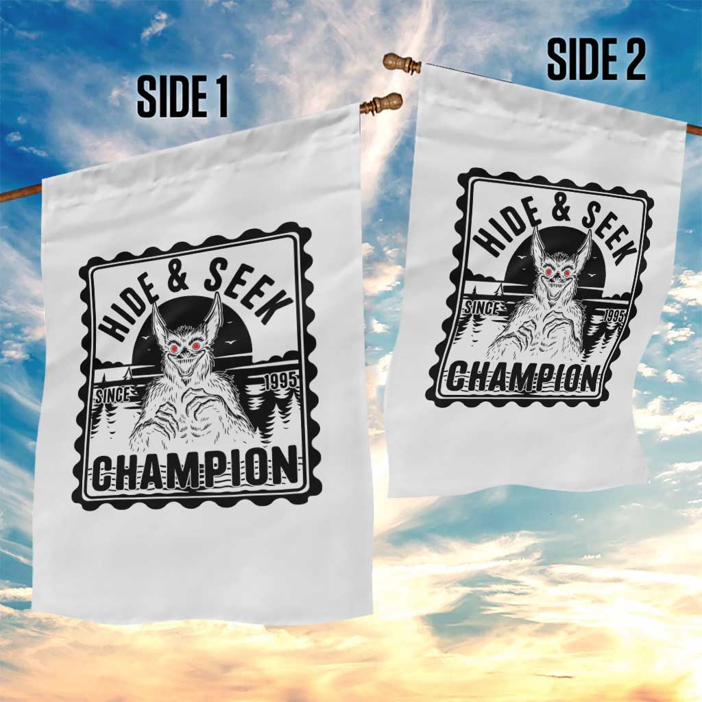 Chupacabra Hide And Seek Champion Since 1995 Garden Flag Cryptid Gift TS12 Print Your Wear
