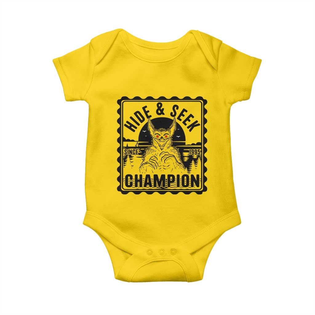 Chupacabra Hide And Seek Champion Since 1995 Baby Onesie Cryptid Gift TS12 Daisy Print Your Wear