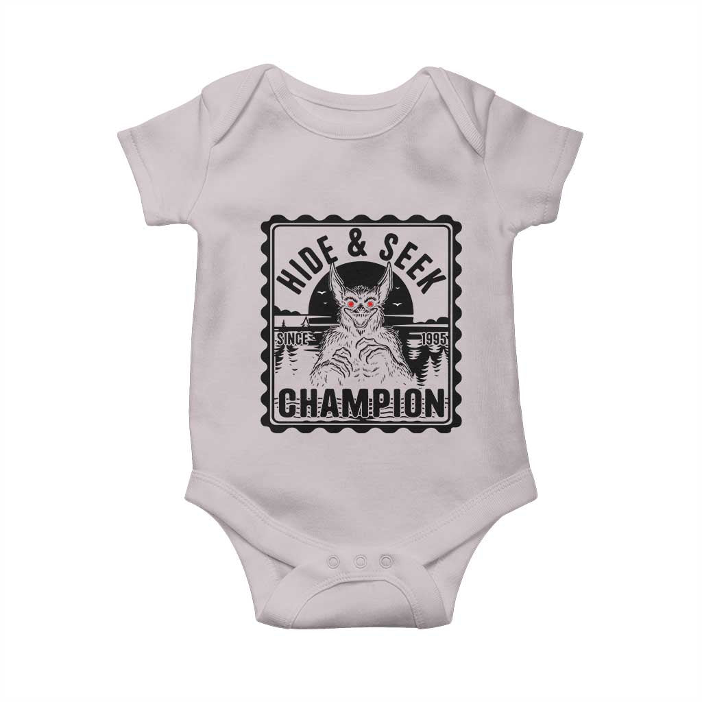 Chupacabra Hide And Seek Champion Since 1995 Baby Onesie Cryptid Gift TS12 Ice Gray Print Your Wear
