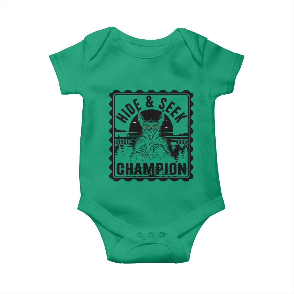Chupacabra Hide And Seek Champion Since 1995 Baby Onesie Cryptid Gift TS12 Irish Green Print Your Wear