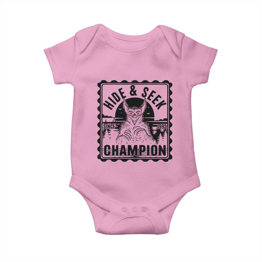 Chupacabra Hide And Seek Champion Since 1995 Baby Onesie Cryptid Gift TS12 Light Pink Print Your Wear