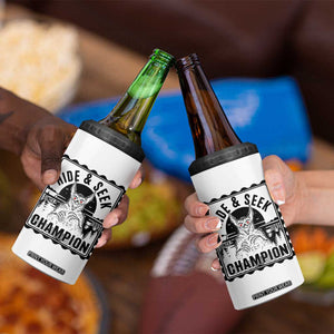 Chupacabra Hide And Seek Champion Since 1995 4 in 1 Can Cooler Tumbler Cryptid Gift TS12 Print Your Wear