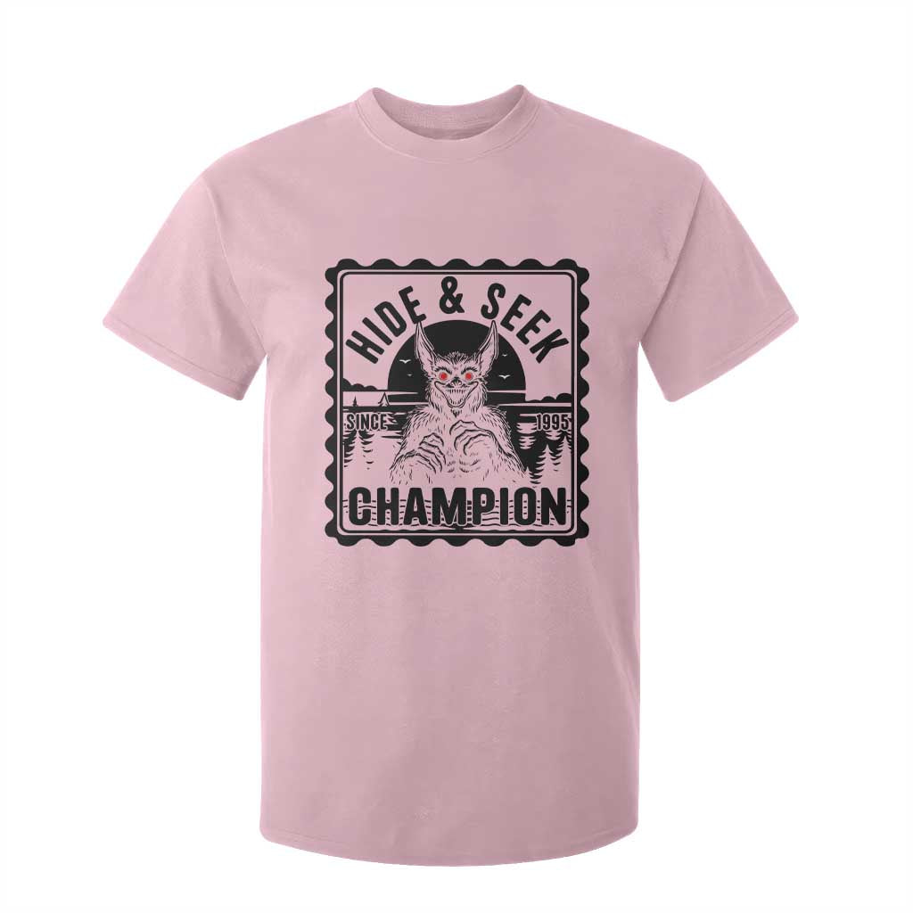 Chupacabra Hide And Seek Champion Since 1995 T Shirt For Kid Cryptid Gift TS12 Light Pink Print Your Wear