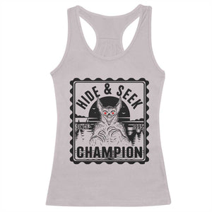 Chupacabra Hide And Seek Champion Since 1995 Racerback Tank Top Cryptid Gift TS12 Ice Gray Print Your Wear