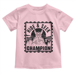 Chupacabra Hide And Seek Champion Since 1995 Toddler T Shirt Cryptid Gift TS12 Light Pink Print Your Wear