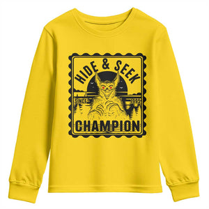 Chupacabra Hide And Seek Champion Since 1995 Youth Sweatshirt Cryptid Gift TS12 Daisy Print Your Wear
