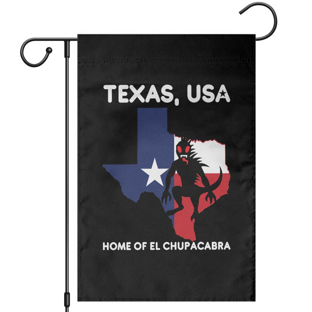 Chupacabra Texas Garden Flag Home Of El Chupacabra Gothic Horror Gift TS12 Black Print Your Wear