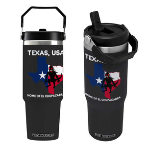 Chupacabra Texas Flip Straw Tumbler Home Of El Chupacabra Gothic Horror Gift TS12 One Size: 30 oz Black Print Your Wear