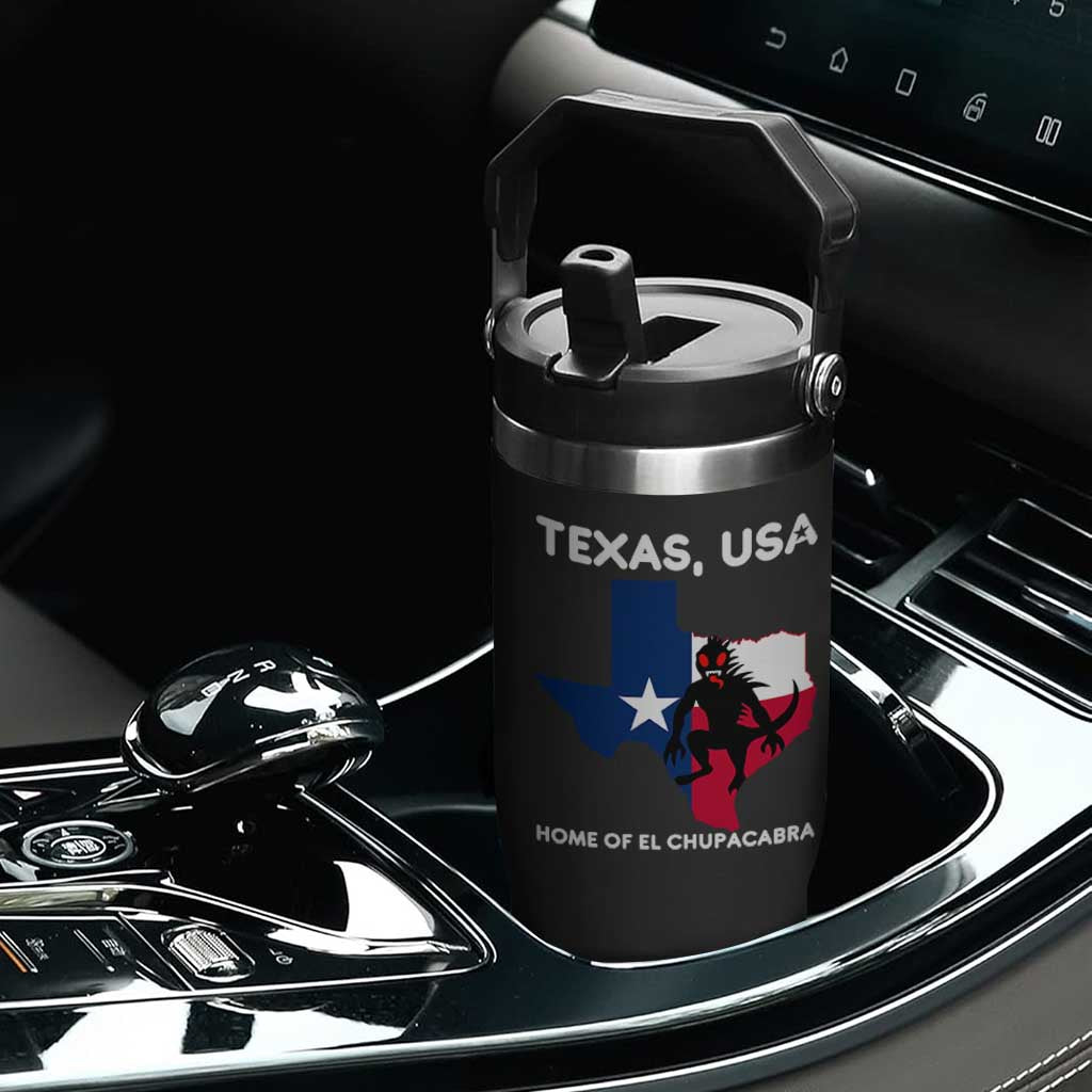 Chupacabra Texas Flip Straw Tumbler Home Of El Chupacabra Gothic Horror Gift TS12 Print Your Wear