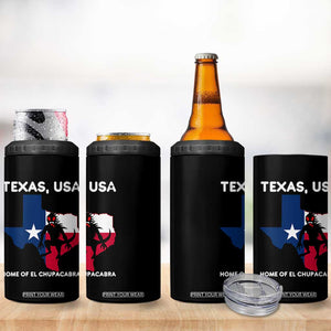 Chupacabra Texas 4 in 1 Can Cooler Tumbler Home Of El Chupacabra Gothic Horror Gift TS12 Print Your Wear