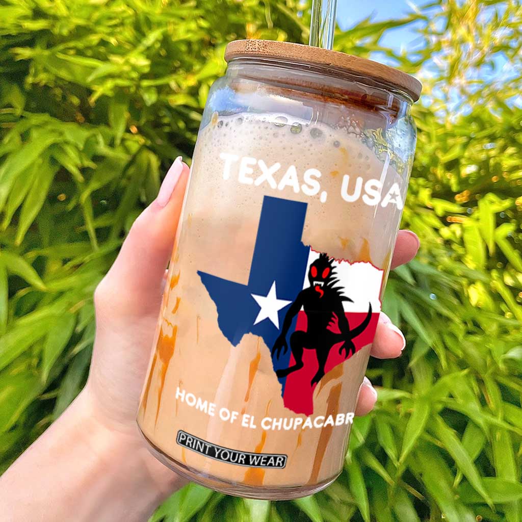 Chupacabra Texas Glass Can Home Of El Chupacabra Gothic Horror Gift TS12 Black Print Your Wear