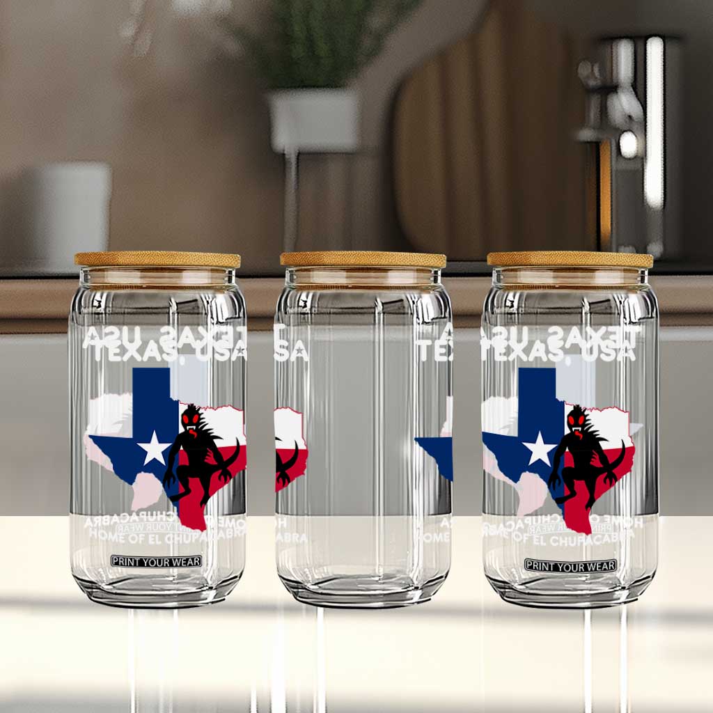 Chupacabra Texas Glass Can Home Of El Chupacabra Gothic Horror Gift TS12 Print Your Wear