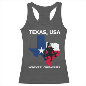 Chupacabra Texas Racerback Tank Top Home Of El Chupacabra Gothic Horror Gift TS12 Dark Heather Print Your Wear