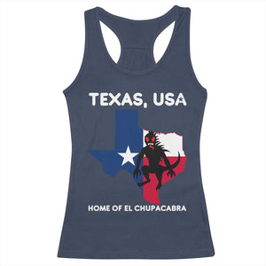 Chupacabra Texas Racerback Tank Top Home Of El Chupacabra Gothic Horror Gift TS12 Navy Print Your Wear