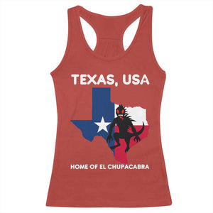 Chupacabra Texas Racerback Tank Top Home Of El Chupacabra Gothic Horror Gift TS12 Red Print Your Wear