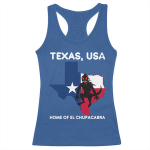 Chupacabra Texas Racerback Tank Top Home Of El Chupacabra Gothic Horror Gift TS12 Royal Blue Print Your Wear