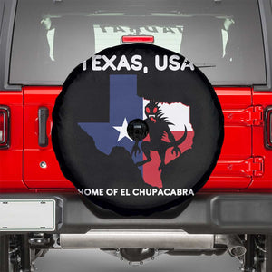 Chupacabra Texas Spare Tire Cover Home Of El Chupacabra Gothic Horror Gift TS12 Black Print Your Wear