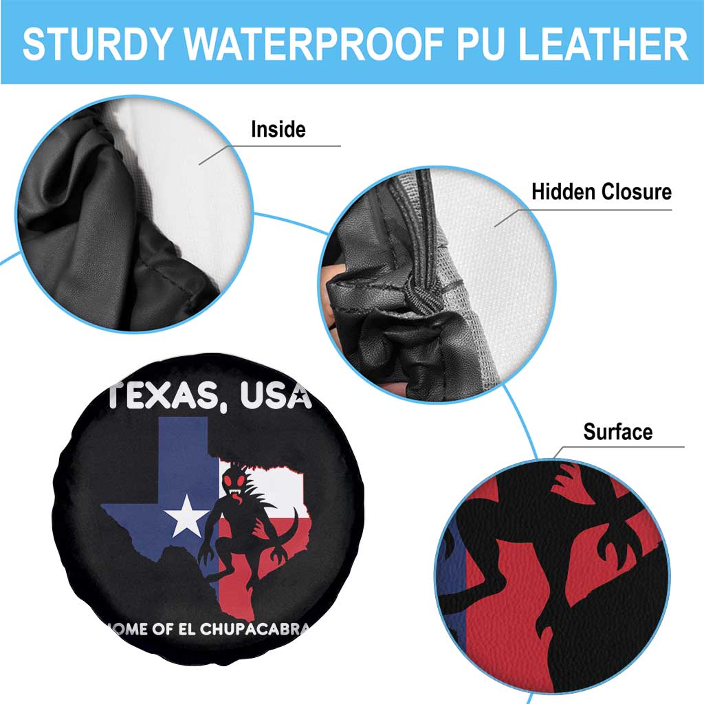 Chupacabra Texas Spare Tire Cover Home Of El Chupacabra Gothic Horror Gift TS12 Print Your Wear