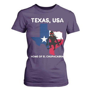 Chupacabra Texas T Shirt For Women Home Of El Chupacabra Gothic Horror Gift TS12 Purple Print Your Wear