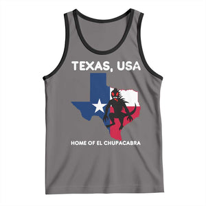 Chupacabra Texas Tank Top Home Of El Chupacabra Gothic Horror Gift TS12 Deep Heather Black Print Your Wear