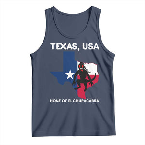 Chupacabra Texas Tank Top Home Of El Chupacabra Gothic Horror Gift TS12 Navy Print Your Wear