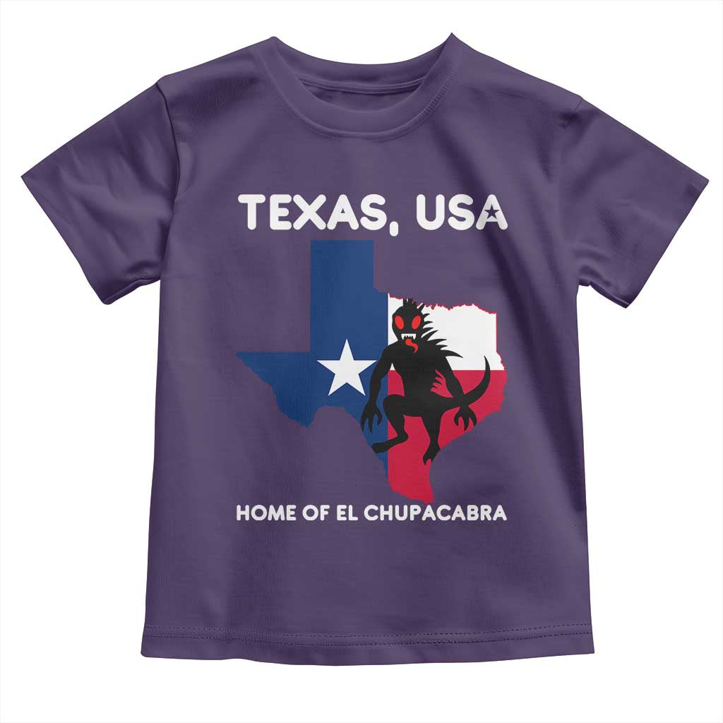 Chupacabra Texas Toddler T Shirt Home Of El Chupacabra Gothic Horror Gift TS12 Purple Print Your Wear