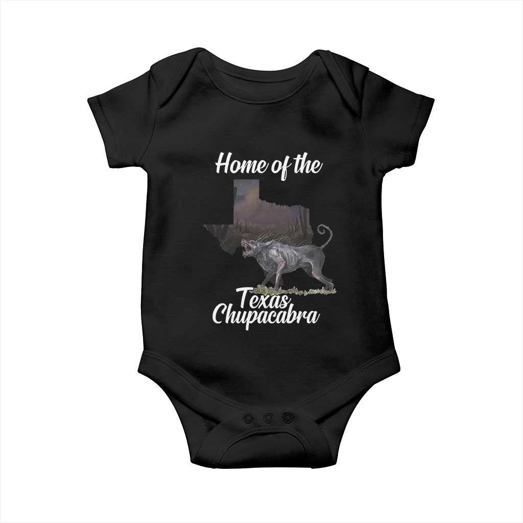 Chupacabra Baby Onesie Home Of The Texas Gothic Folklore Gift TS12 Black Print Your Wear