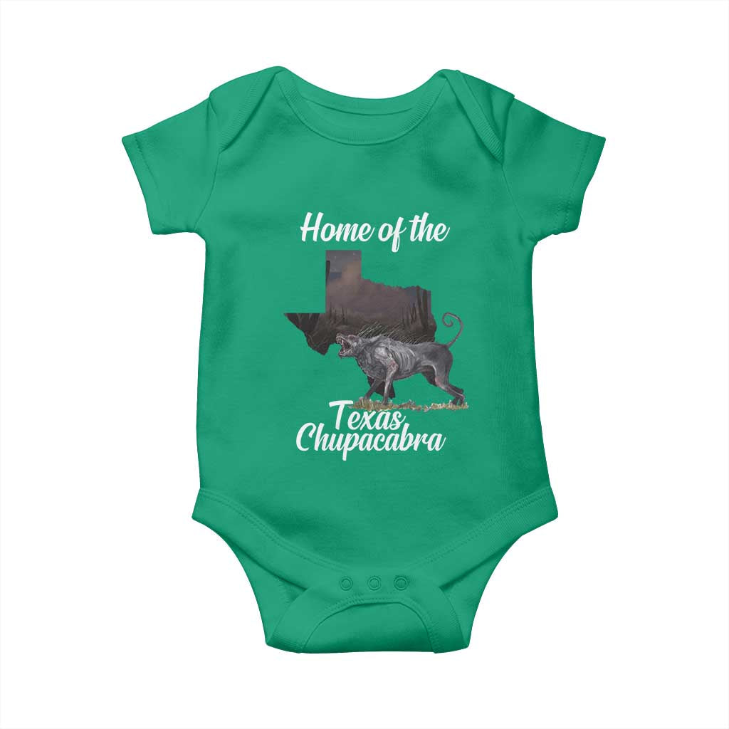Chupacabra Baby Onesie Home Of The Texas Gothic Folklore Gift TS12 Irish Green Print Your Wear