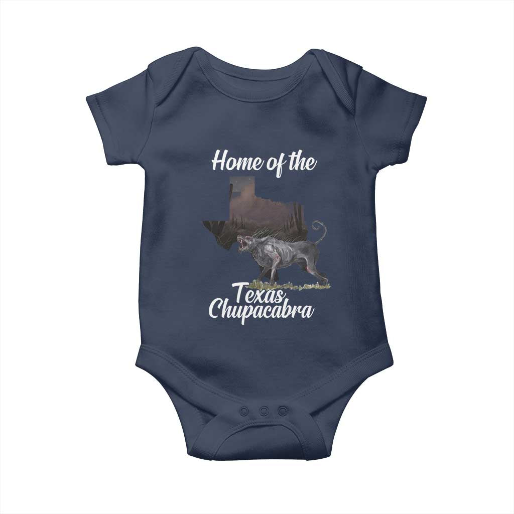 Chupacabra Baby Onesie Home Of The Texas Gothic Folklore Gift TS12 Navy Print Your Wear