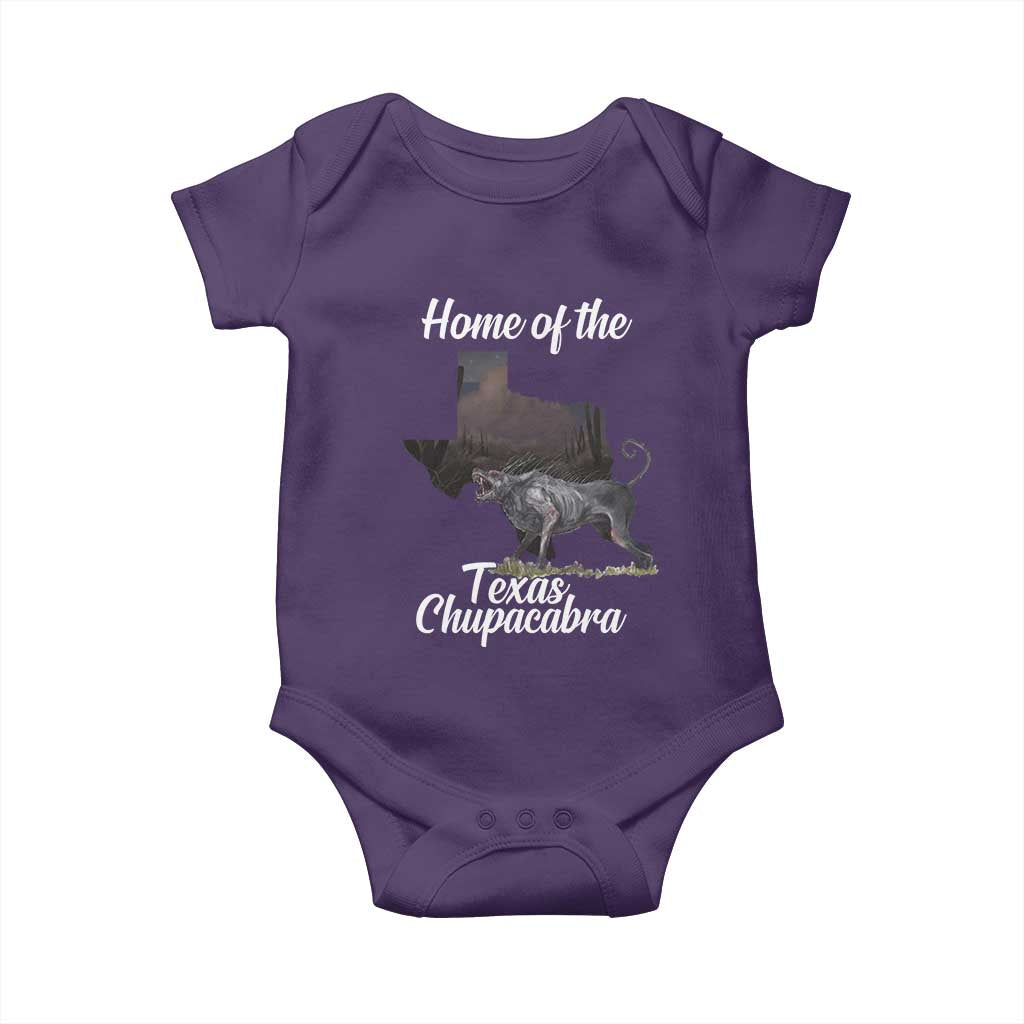 Chupacabra Baby Onesie Home Of The Texas Gothic Folklore Gift TS12 Purple Print Your Wear