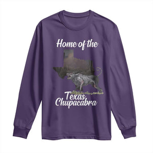 Chupacabra Long Sleeve Shirt Home Of The Texas Gothic Folklore Gift TS12 Purple Print Your Wear