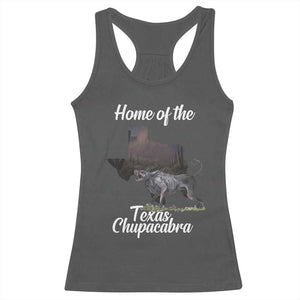 Chupacabra Racerback Tank Top Home Of The Texas Gothic Folklore Gift TS12 Dark Heather Print Your Wear